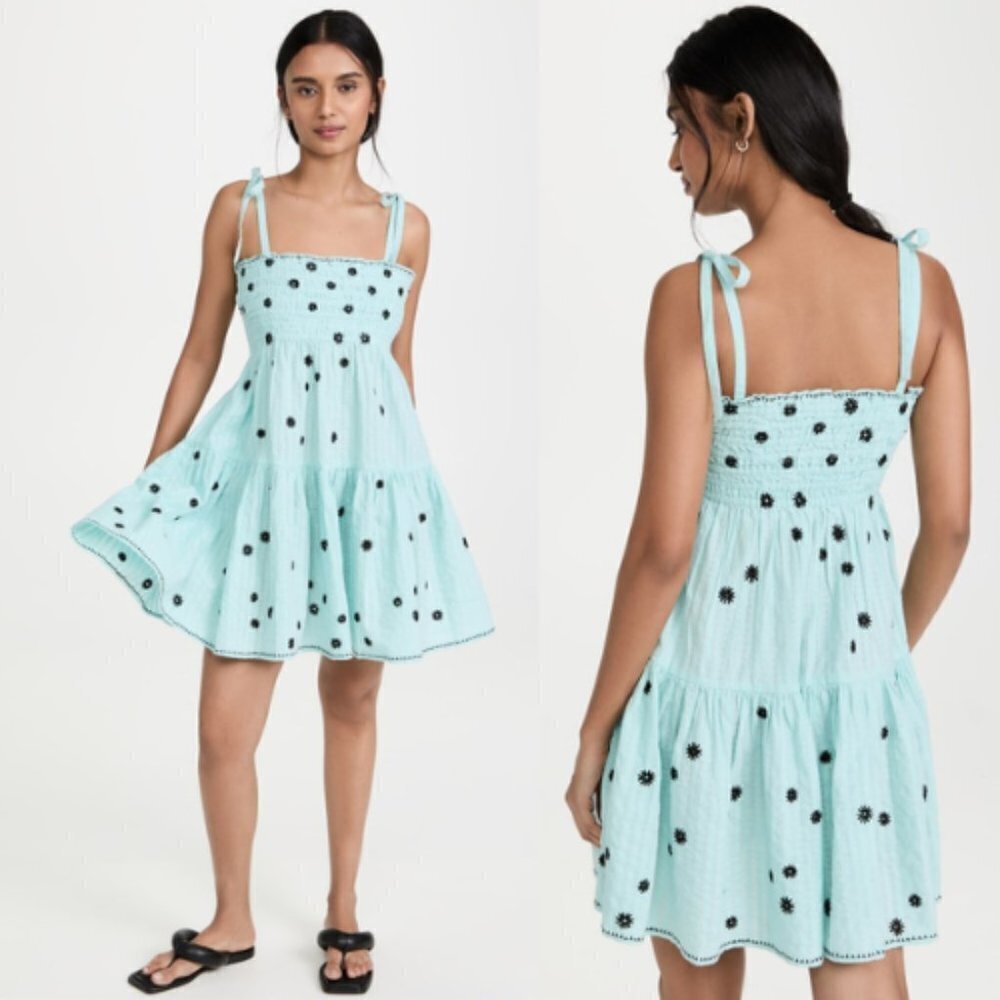 New! Tanya Taylor Lina Swim blue print cover up dress nwt 40456